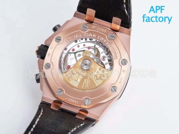 Audemars Piguet Royal Oak Offshore Gold Themes on Leather Strap - Image 9