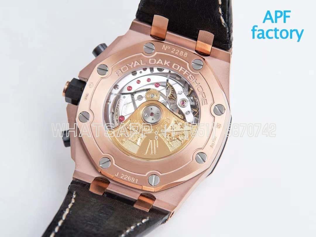 Audemars Piguet Royal Oak Offshore Gold Themes on Leather Strap - Image 9