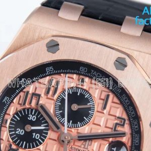Audemars Piguet Royal Oak Offshore Gold Themes on Leather Strap