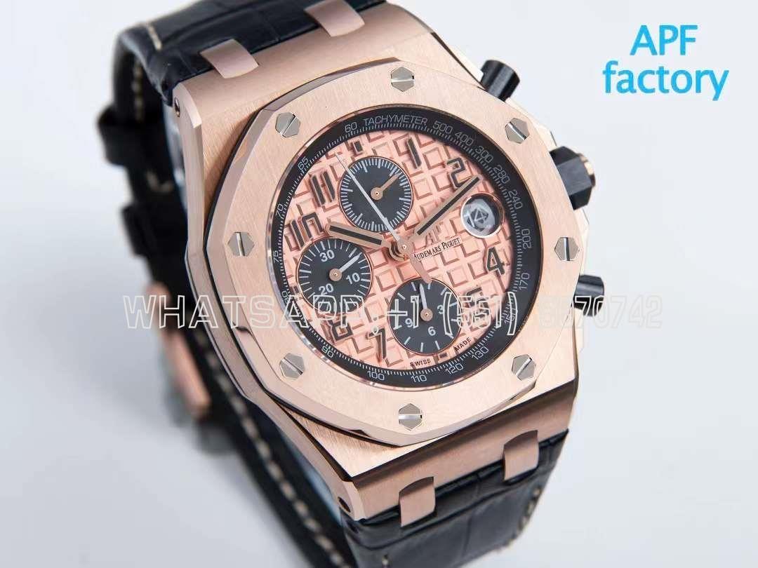 Audemars Piguet Royal Oak Offshore Gold Themes on Leather Strap