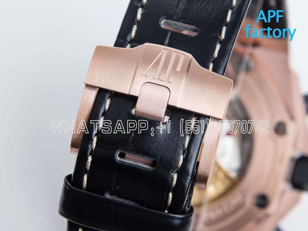 Audemars Piguet Royal Oak Offshore Gold Themes on Leather Strap - Image 8