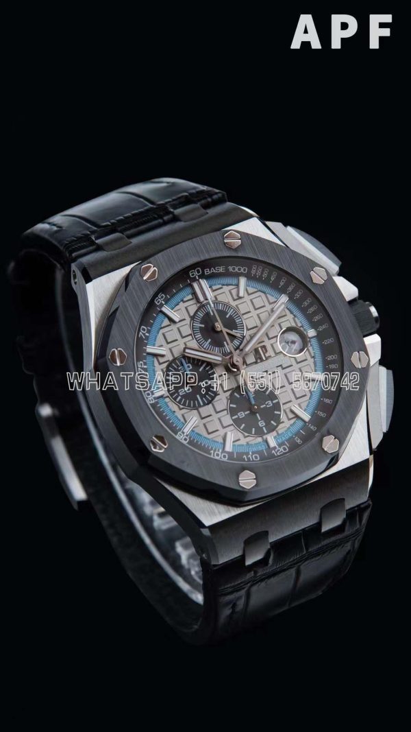 Audemars Piguet Royal Oak Offshore Novelty 44mm Grey Dial with Ceramic Bezel in Steel