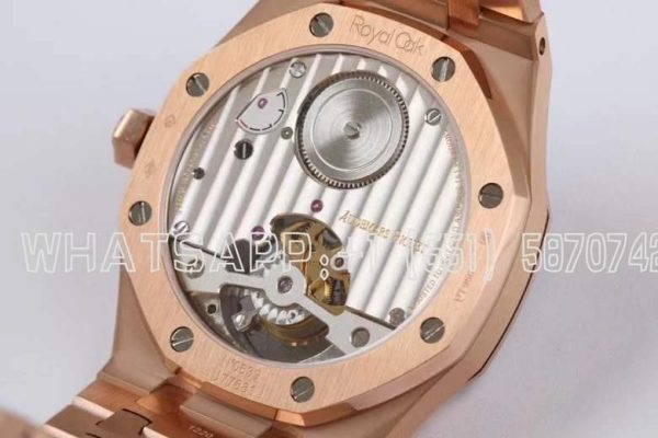 Audemars Piguet oyal Oak Tourbillon Extra-Thin Black Dial in Rose Gold R8 Factory - Image 8