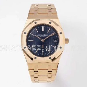 Audemars Piguet Royal Oak 15202 39mm Blue Dial in Yellow Gold