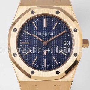 Audemars Piguet Royal Oak 15202 39mm Blue Dial in Yellow Gold