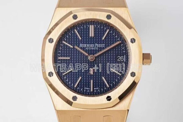 Audemars Piguet Royal Oak 15202 39mm Blue Dial in Yellow Gold