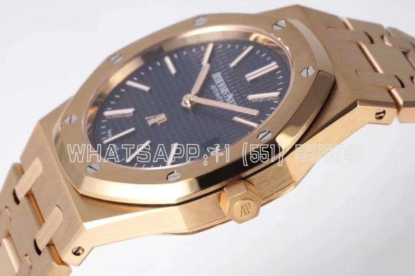 Audemars Piguet Royal Oak 15202 39mm Blue Dial in Yellow Gold