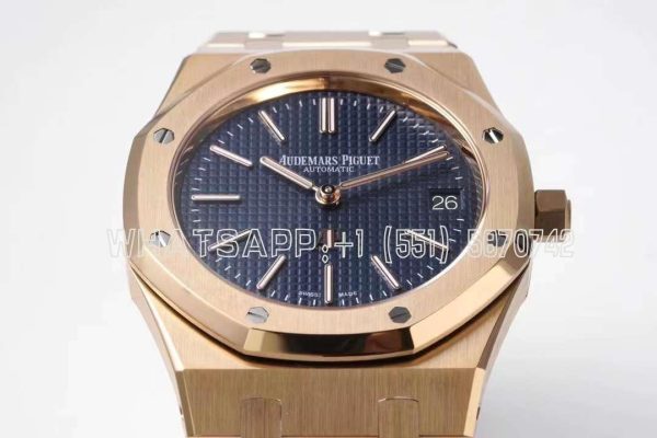Audemars Piguet Royal Oak 15202 39mm Blue Dial in Yellow Gold