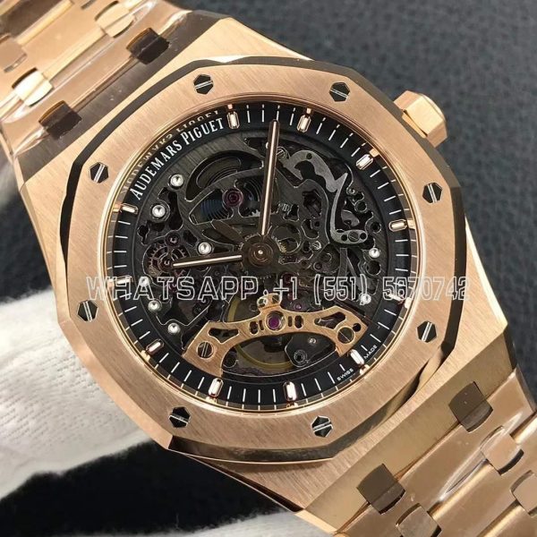 Audemars Piguet Royal Oak 15407OR Rose Gold Skeleton Dial APS Factory