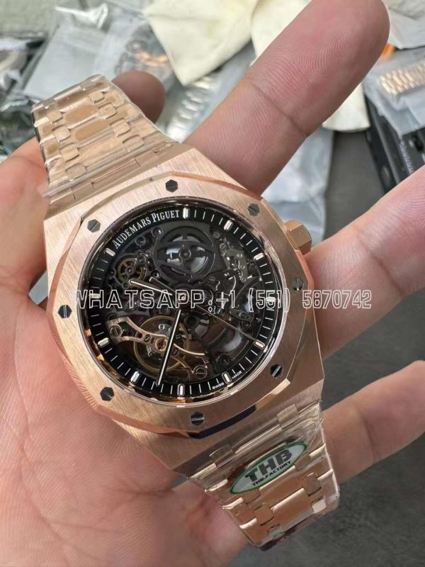Audemars Piguet Royal Oak 15407OR Rose Gold Skeleton Dial THB Factory