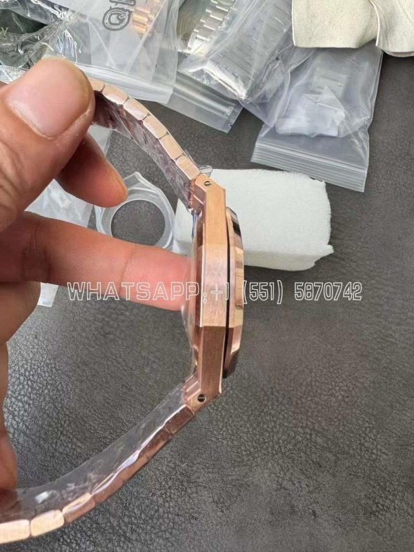 Audemars Piguet Royal Oak 15407OR Rose Gold Skeleton Dial THB Factory - Image 7