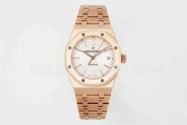 Audemars Piguet Royal Oak 15450ST 37mm White Dial in Rose Gold