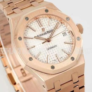 Audemars Piguet Royal Oak 15450ST 37mm White Dial in Rose Gold