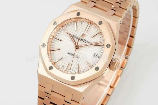 Audemars Piguet Royal Oak 15450ST 37mm White Dial in Rose Gold