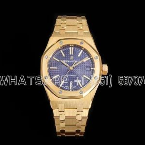 Audemars Piguet Royal Oak 15451ST 37mm Blue Dial in Yellow Gold