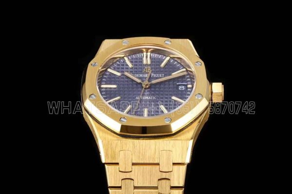 Audemars Piguet Royal Oak 15451ST 37mm Blue Dial in Yellow Gold
