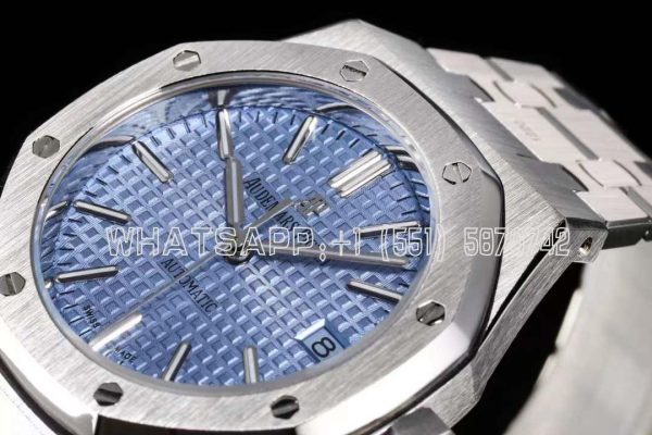 Audemars Piguet Royal Oak 15451ST 37mm Ice Blue Dial in Steel - Image 5