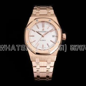 Audemars Piguet Royal Oak 15451ST 37mm White Dial in Rose Gold