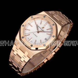 Audemars Piguet Royal Oak 15451ST 37mm White Dial in Rose Gold