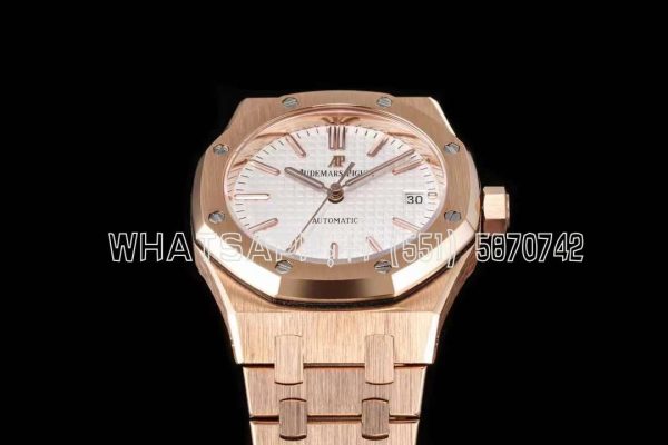 Audemars Piguet Royal Oak 15451ST 37mm White Dial in Rose Gold