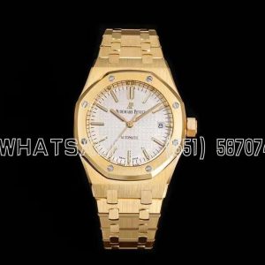 Audemars Piguet Royal Oak 15451ST 37mm White Dial in Yellow Gold