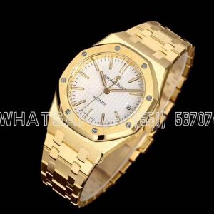 Audemars Piguet Royal Oak 15451ST 37mm White Dial in Yellow Gold