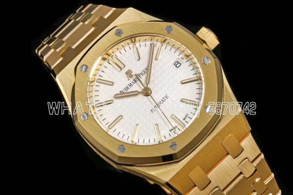 Audemars Piguet Royal Oak 15451ST 37mm White Dial in Yellow Gold