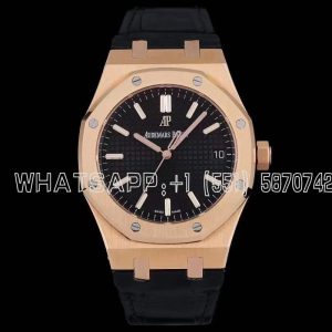 Audemars Piguet Royal Oak 15500 41mm Blue Dial Rose Gold and Leather straps