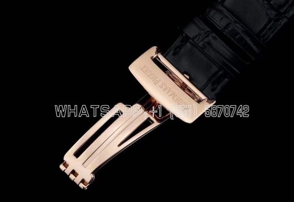 Audemars Piguet Royal Oak 15500 41mm Black Dial Rose Gold and Leather straps - Image 6