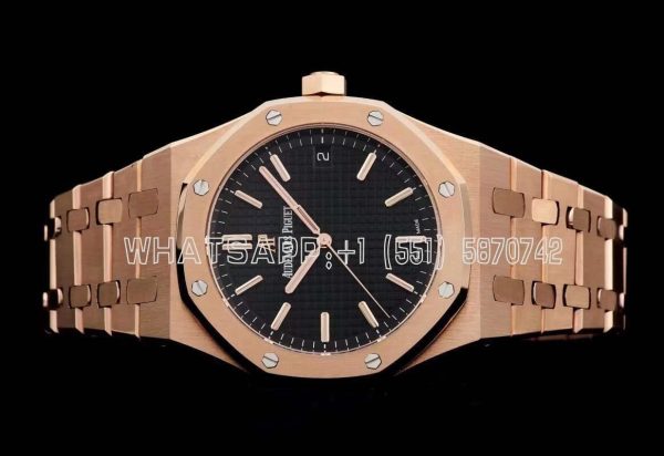Audemars Piguet Royal Oak 15500 41mm Rose Gold Black Dial Super Clone