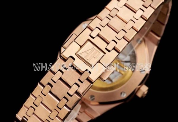 Audemars Piguet Royal Oak 15500 41mm Rose Gold Black Dial Super Clone - Image 6