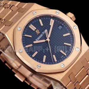 Audemars Piguet Royal Oak 15500 41mm Rose Gold Blue Dial Super Clone