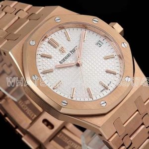 Audemars Piguet Royal Oak 15500 41mm Rose Gold White Dial Super Clone