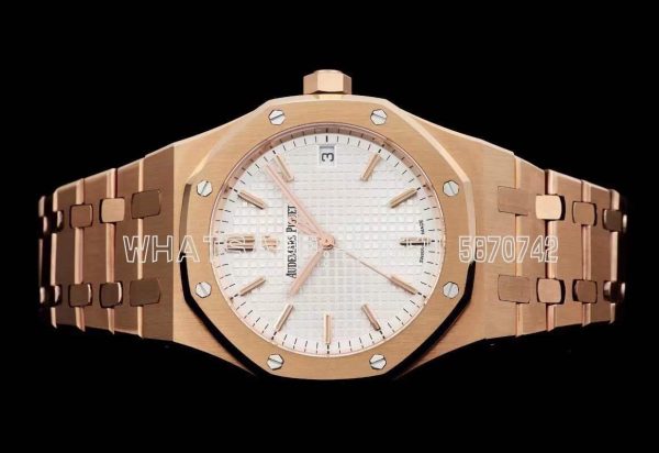 Audemars Piguet Royal Oak 15500 41mm Rose Gold White Dial Super Clone