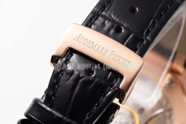 Audemars Piguet Royal Oak 15510 41mm Black Dial Rose Gold and Leather straps - Image 6