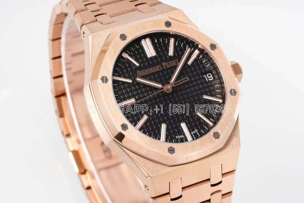 Audemars Piguet Royal Oak 15510 41mm Black Dial Rose Gold Super Clone