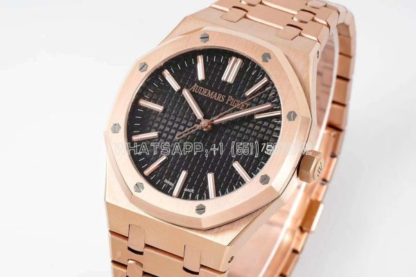 Audemars Piguet Royal Oak 15510 41mm Black Dial Rose Gold Super Clone