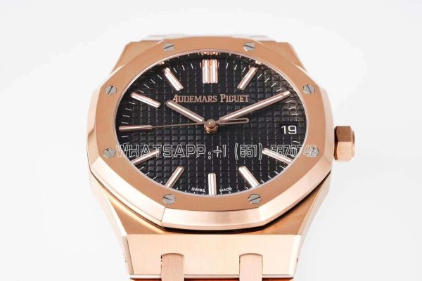 Audemars Piguet Royal Oak 15510 41mm Black Dial Rose Gold Super Clone