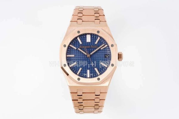 Audemars Piguet Royal Oak 15510 41mm Blue Dial Rose Gold Super Clone