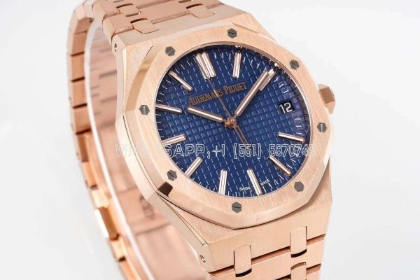 Audemars Piguet Royal Oak 15510 41mm Blue Dial Rose Gold Super Clone