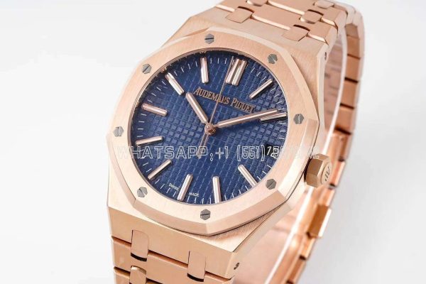Audemars Piguet Royal Oak 15510 41mm Blue Dial Rose Gold Super Clone