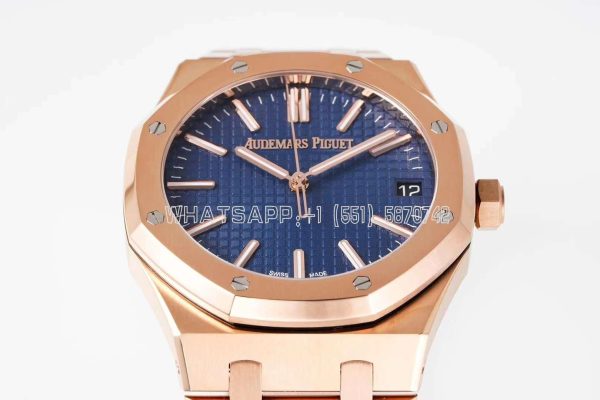Audemars Piguet Royal Oak 15510 41mm Blue Dial Rose Gold Super Clone
