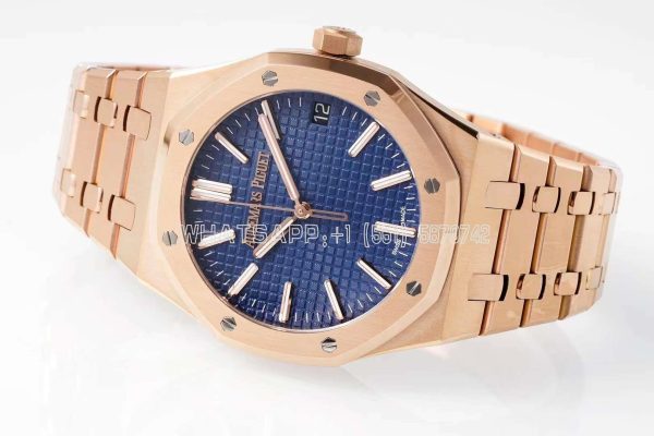 Audemars Piguet Royal Oak 15510 41mm Blue Dial Rose Gold Super Clone