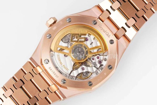Audemars Piguet Royal Oak 15510 41mm Blue Dial Rose Gold Super Clone - Image 9