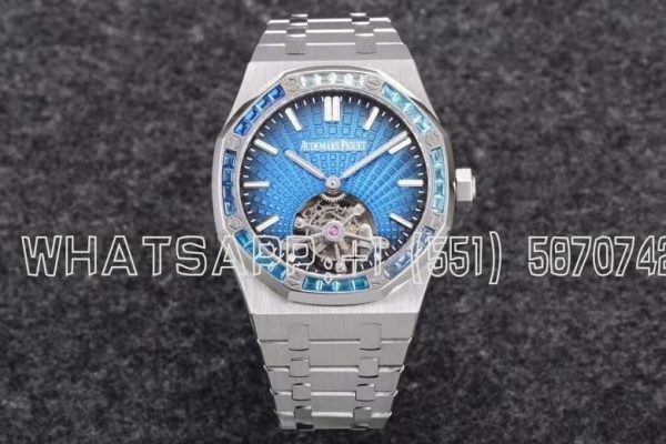 Audemars Piguet Royal Oak 26521BC Blue Dial and Sapphires Tourbillon R8 Factory