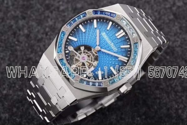 Audemars Piguet Royal Oak 26521BC Blue Dial and Sapphires Tourbillon R8 Factory