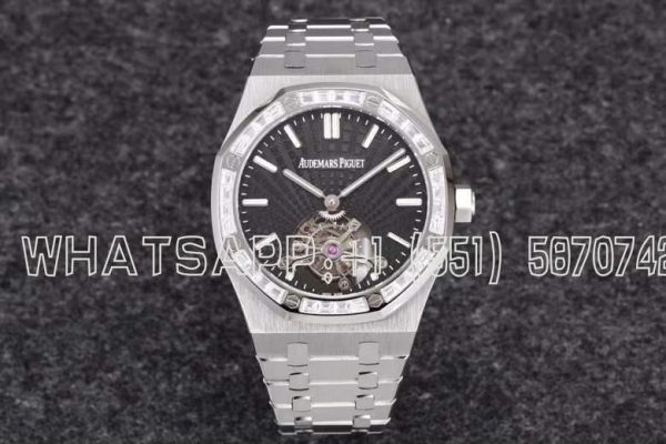 Audemars Piguet Royal Oak 26521PT Black Dial and Diamond Tourbillon R8 Factory