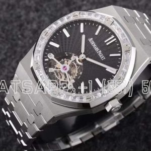 Audemars Piguet Royal Oak 26521PT Black Dial and Diamond Tourbillon R8 Factory