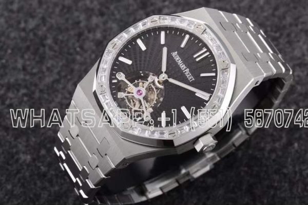 Audemars Piguet Royal Oak 26521PT Black Dial and Diamond Tourbillon R8 Factory