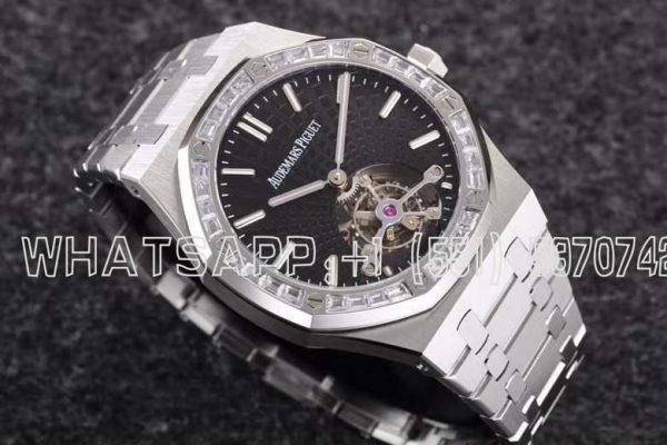Audemars Piguet Royal Oak 26521PT Black Dial and Diamond Tourbillon R8 Factory